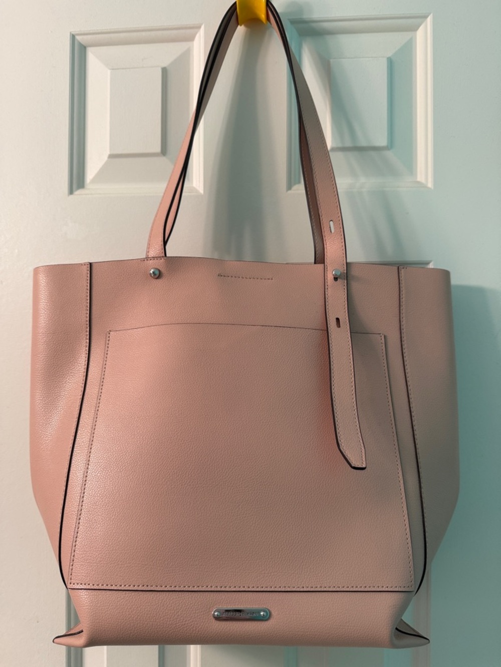 Rebecca Minkoff Leather Tote Bag in Dusty Pink